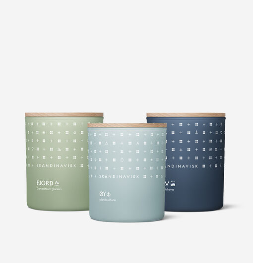 ØY, FJORD & HAV 200g Candle Trio | Skandinavisk