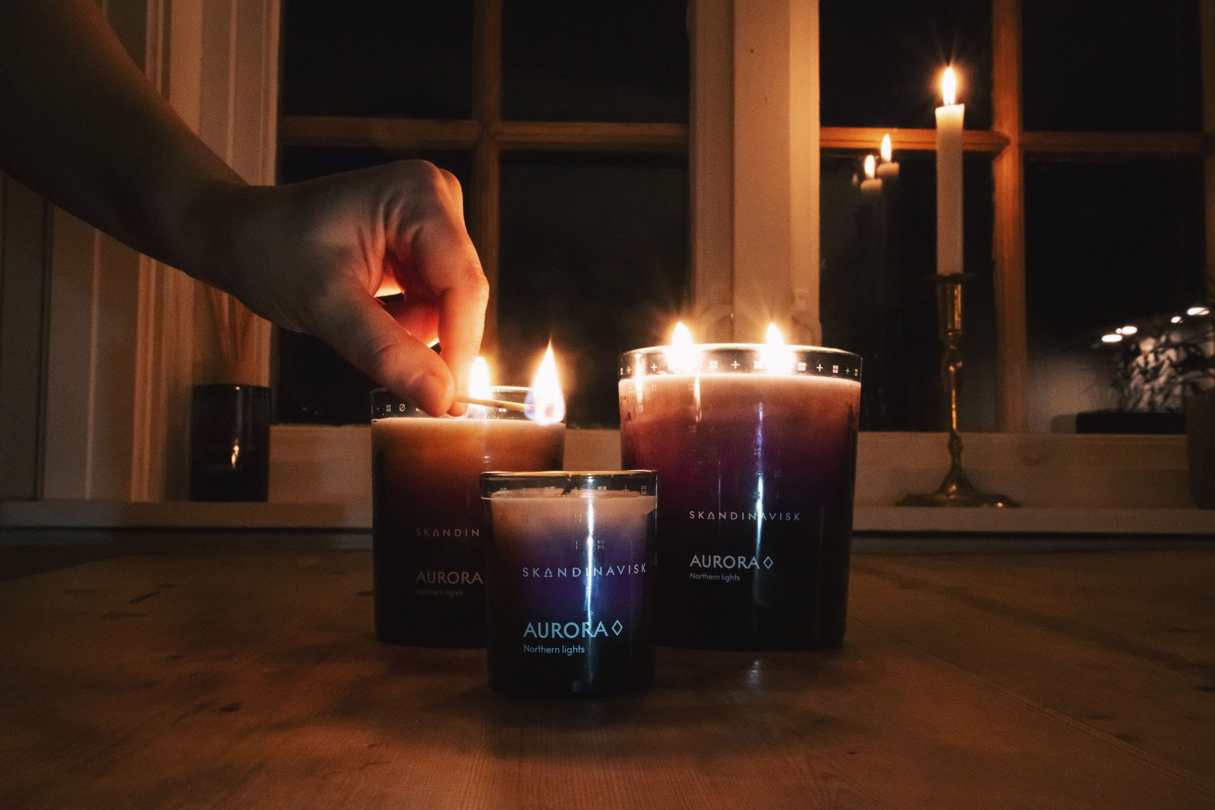 AURORA Scented Candles in Leena Henningsen's home