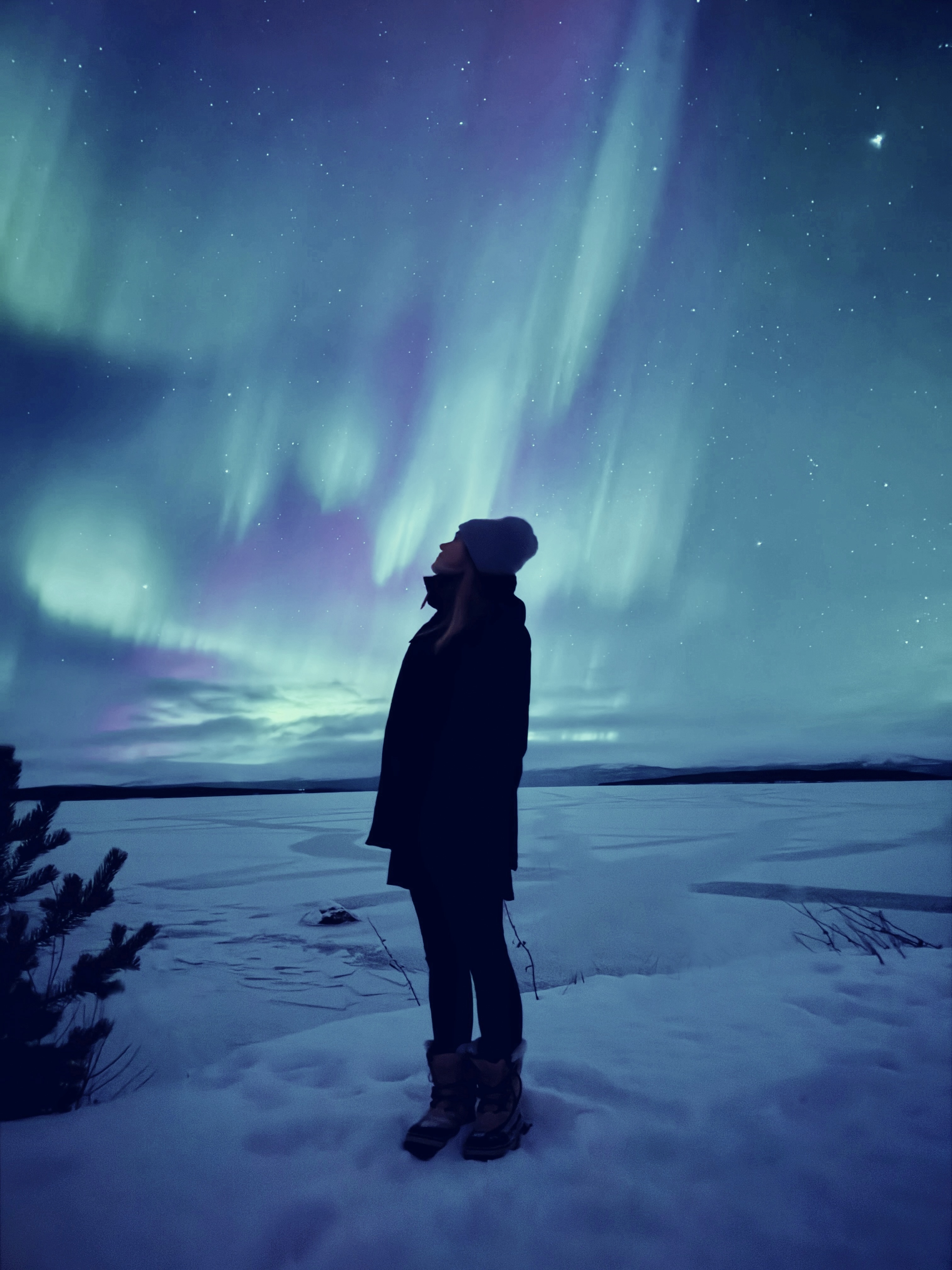 Leena henningsen capturing the northern lights in Norway