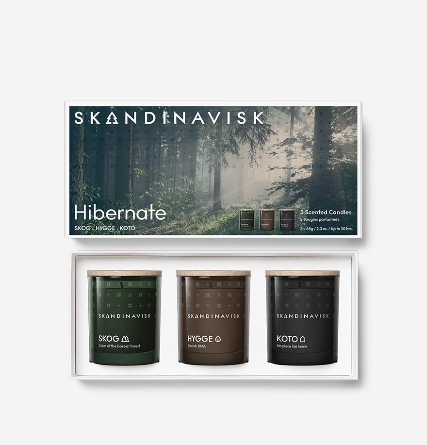 SKANDINAVISK Hibernate ミニキャンドル 3種セット Shop HIBERNATE Giftset and leave a lighter footprint